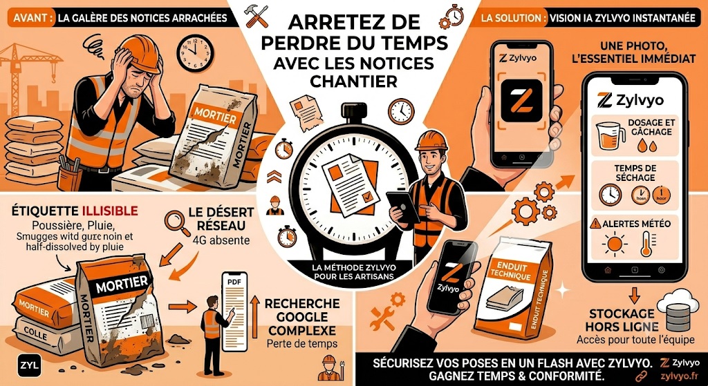Fiche technique sur chantier